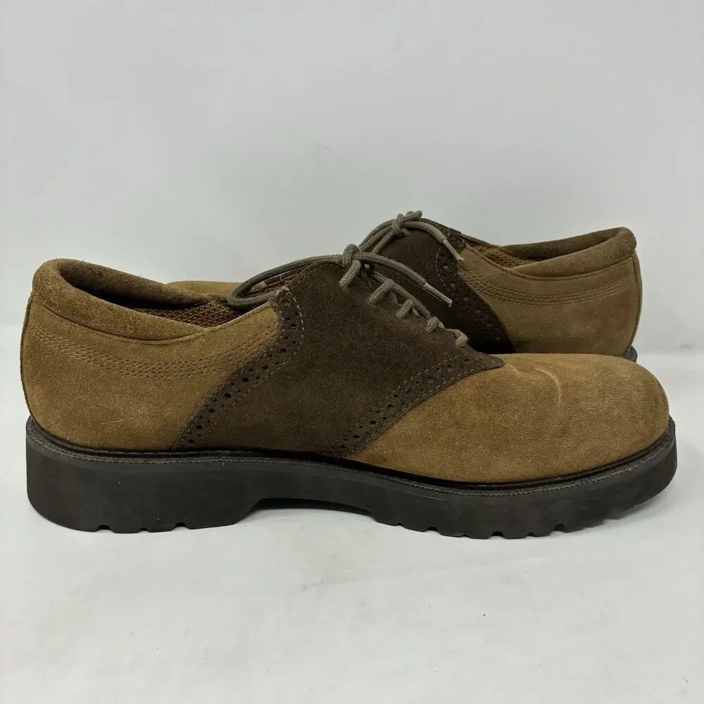 GH Bass Co Shoes Mens 7 Maroon Leather Dress Emmie Saddle Oxford Lace Up